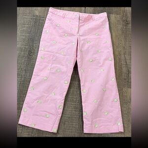 Lilly Pulitzer woman’s 10 capris pink embroidered snails